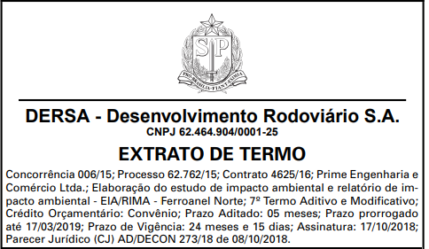 Aditivo Ferroanel Norte
