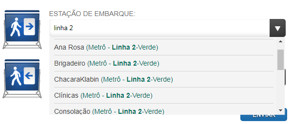 Simulador de Trajetos do Metrô - Klabin