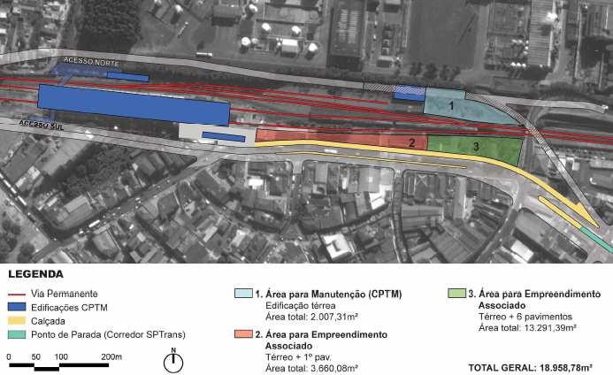 Detalhe do estudo (CPTM) da Estação São Miguel Paulista